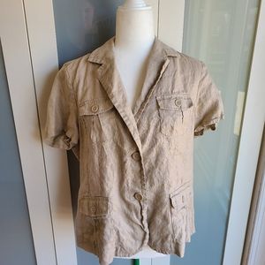 Adventure is Out There Button Up Top with Pockets